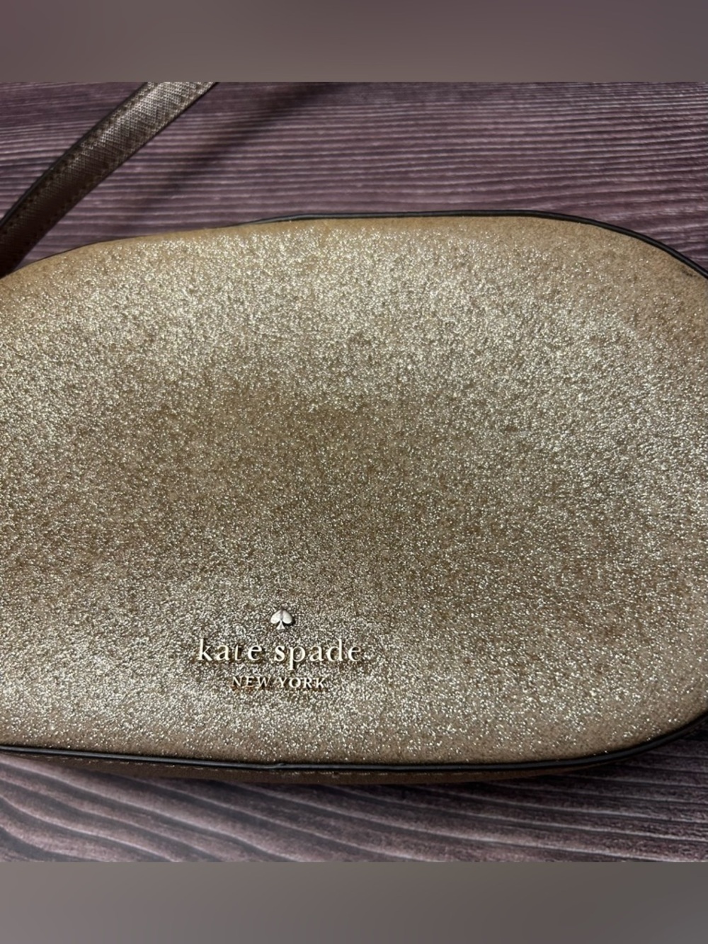 Kate Spade Gold Glitter Crossbody Bag - Picture 2 of 11